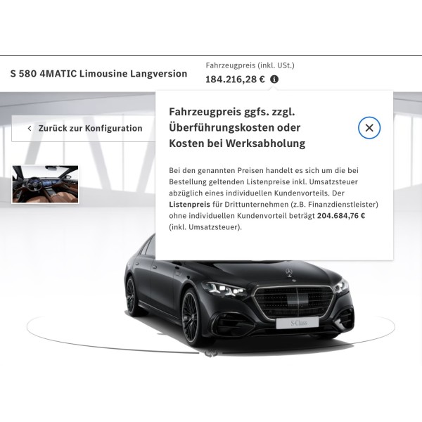 Mercedes-Benz S 580 4MATIC - Luxus & Kraft perfekt vereint